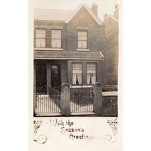 Bedford Road Antique Real Photo Christmas Postcard