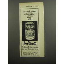 1952 Bon Vivant Claret Consomme Ad - New Bon Vivant distinguished soup