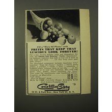 1954 Constance Spry Gay Deceiver Fruits Ad - Fill a horn of plenty with fruits