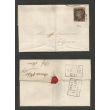 GB QV 1841 1d Red Plate 16 From Inverness To Elgin Dated 11th Sept 1841