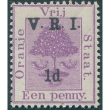 Orange Free State 1900 1d on 1d purple SG102 unused