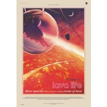 Visions of the Future NASA 55 Cancri E Lava Life Poster Canvas Movie Film Print