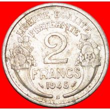 CORNUCOPIAS: FRANCE ★ 2 FRANCS 1945B WAR PERIOD! LOW START ★ NO RESERVE!