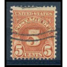 Used J83 5c Postage Due Average WA1396