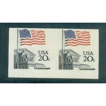 1895 20c U.S. Flag Fine MNH Imperf Pair W0317