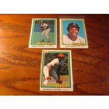 1981 Donruss, 3-Cards, ROD CAREW HOF/GEORGE FOSTER/DANNY AINGE