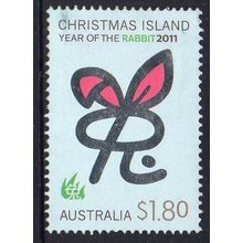 Christmas Island 2011 Year of the Rabbit $1.80 Used