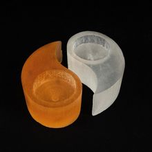 Yin Yang Selenite Candle Holder[ ]