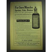 1914 Absorbine, Jr Liniment Ad - For Sore Muscles