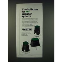1990 Ametek Plymouth Irrigation Boxes Ad - Control boxes for turf irrigation