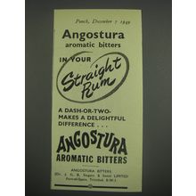 1949 Angostura Aromatic Bitters Ad - Angostura aromatic bitters in your rum