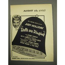 1957 Bells are Ringing Play Ad - The Theatre guild presents Judy Holliday