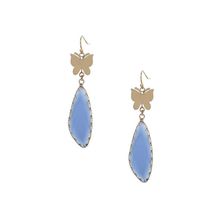 Fashion Butterfly Clear Stone Dangle Earring
