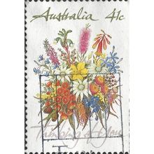 AUSTRALIA, FLOWER, Blooms in a Vase, Thinking of You, white 1990, 41c, #5