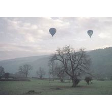 Hot Air Balloon Over Yorkshire Dales Balloons Rare York Postcard