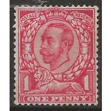 1912 SG345 1d Scarlet Wmk Royal Cypher Simple Unmounted Mint ...