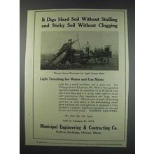 1910 Municipal Engin. Chicago Sewer Excavator No. 00 Ad