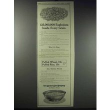1913 Quaker Puffed Wheat & Rice Ad - Explosions Inside