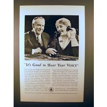 1933 AT&T Telephone Ad - It's Good To Hear Your Voice