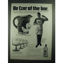 1970 Gilbey's Vodka Ad - Be Czar of the Bar