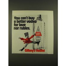 1970 Gilbey's Vodka Ad - You Can't Buy A Better Vodka