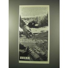 1978 Zeiss Binoculars Ad - He Isn't Worried