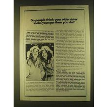1980 Oil of Olay Ad - Older Sister Looks Younger