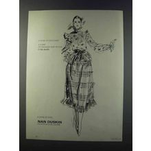 1981 Nan Duskin Ad - Bill Blass Organza Fashion