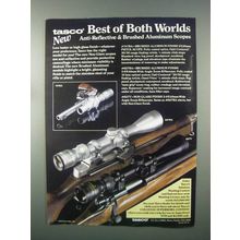 1982 Tasco 747BA, 627BA, 627V Scopes Ad - Best of Both