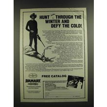1986 Damart Thermolactyl Underwear Ad - Hunt Even Through The Winter