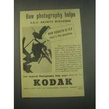 1949 Kodak Photography Ad - How photography helps I.C.I. paints division
