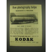 1949 Kodak Photography Ad - How photography helps Babcock & Wilcox