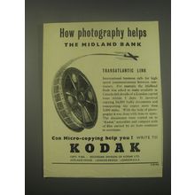 1949 Kodak Photography Ad - How photography helps the Midland Bank