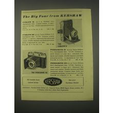 1949 Kershaw Cameras Ad - Curlew II, Curlew III, Peregrine II and Peregrine III
