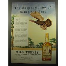 1951 Wild Turkey Bourbon Ad - The Responsibility of Being the Best