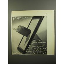 1952 Bronzini Cigarette Case Ad - From france for your cigarettes