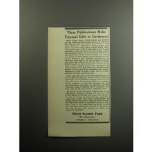 1957 White Flower Farm Ad - These publications make unusual gifts to gardeners