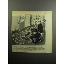 1957 Bigelow Carpets Advertisement - cartoon by Barney Tobey