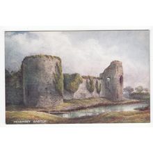 Pevensey Castle James Owen Art Postcard East Sussex J