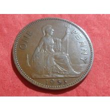 1953 Elizabeth II penny - scarce