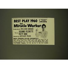 1961 The Miracle Worker Play Advertisement - Best Play 1960 4 Tony Awards