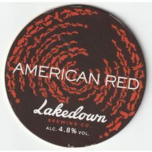 UNUSED KEG CLIP FRONT - LAKEDOWN BREWING CO - AMERICAN RED