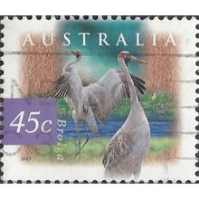 AUSTRALIA, BIRD, Brolga, violet 1997, 45c, #2