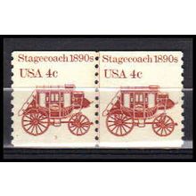 1898A 4c Stagecoach Fine MNH Dry Gum CNP Left 3 PA0311
