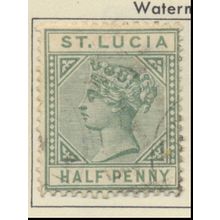 St. Lucia Stamp Scott #27, Used, Light Cancel