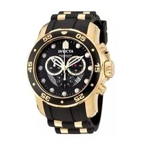 Invicta Pro Diver 6981 18k Gold Plated Watch