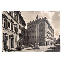 S.TRINITA SQUARE & FERRONI PALACE, FIRENZE, ITALY used postcard 1963 postmark =