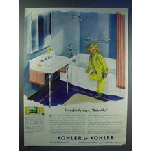 1950 Kohler of Kohler Bathroom Fixtures & Fittings Ad