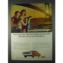 1966 Hertz Rent-a-Car Ad - More Important Things