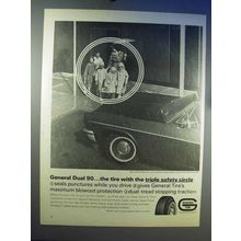 1966 General Dual 90 Tire Ad - Triple Safety Circle